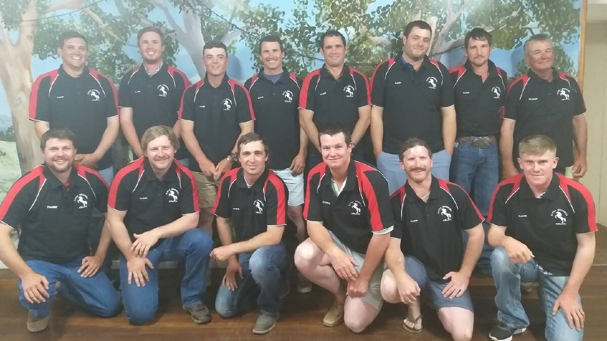 Some of the reformed Alpha Brumbies team, which is raring to get on the paddock after a 15 year break. Picture - Nicole Dodge.