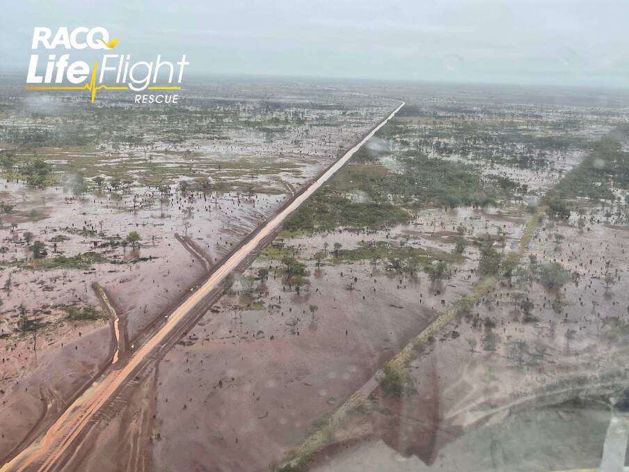 The view from the Mount Isa LifeFlight helicopter while on a search and rescue mission in December 2022. Picture supplied by LifeFlight.