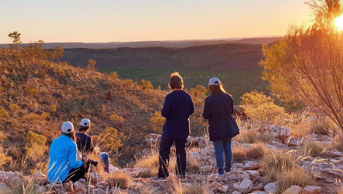 An evening view on one of the Trekwest tailored hiking tours, north of Camooweal.