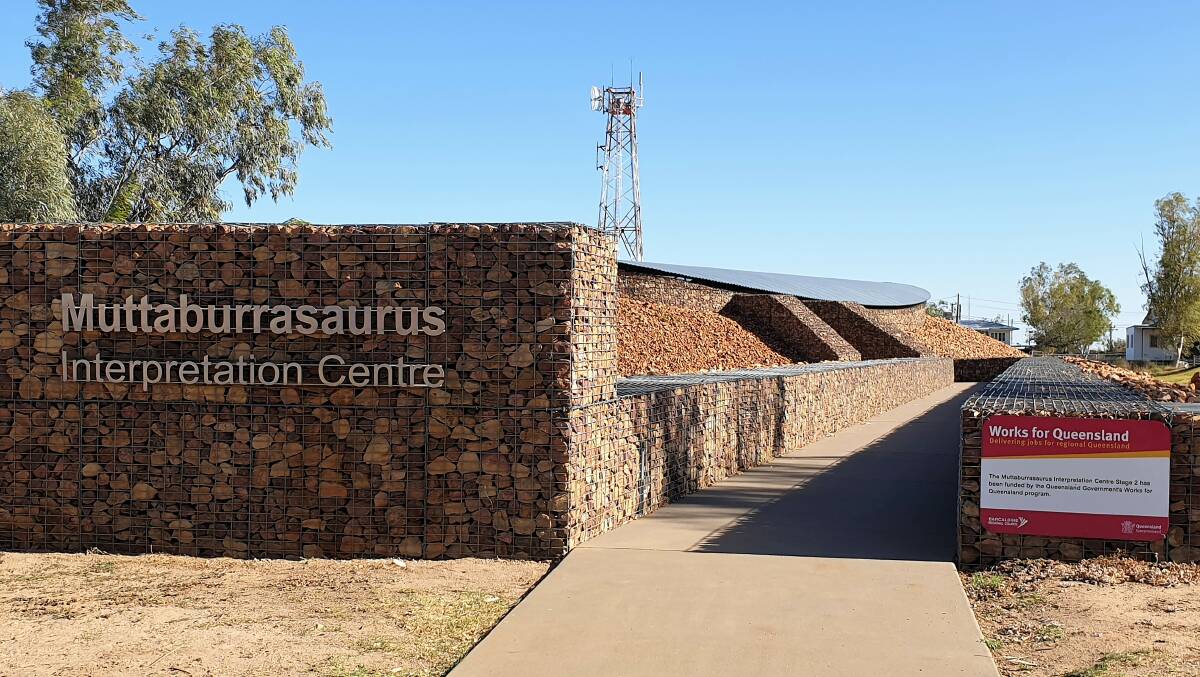 The entrance to the interpretation centre has been given a prehistoric mood by architect Brian Hooper.
