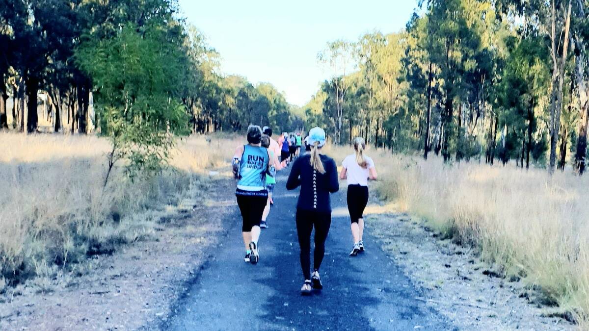 Setting off on the rail trail section of the Wondai run. Picture: Sally Gall