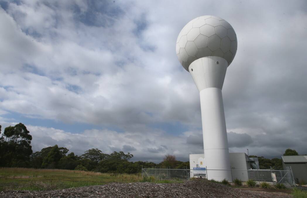 Australia's weather radar network, such as this one at Terrey Hills in Sydney, will be boosted by four new stations in Queensland. Picture - Tony Walters.