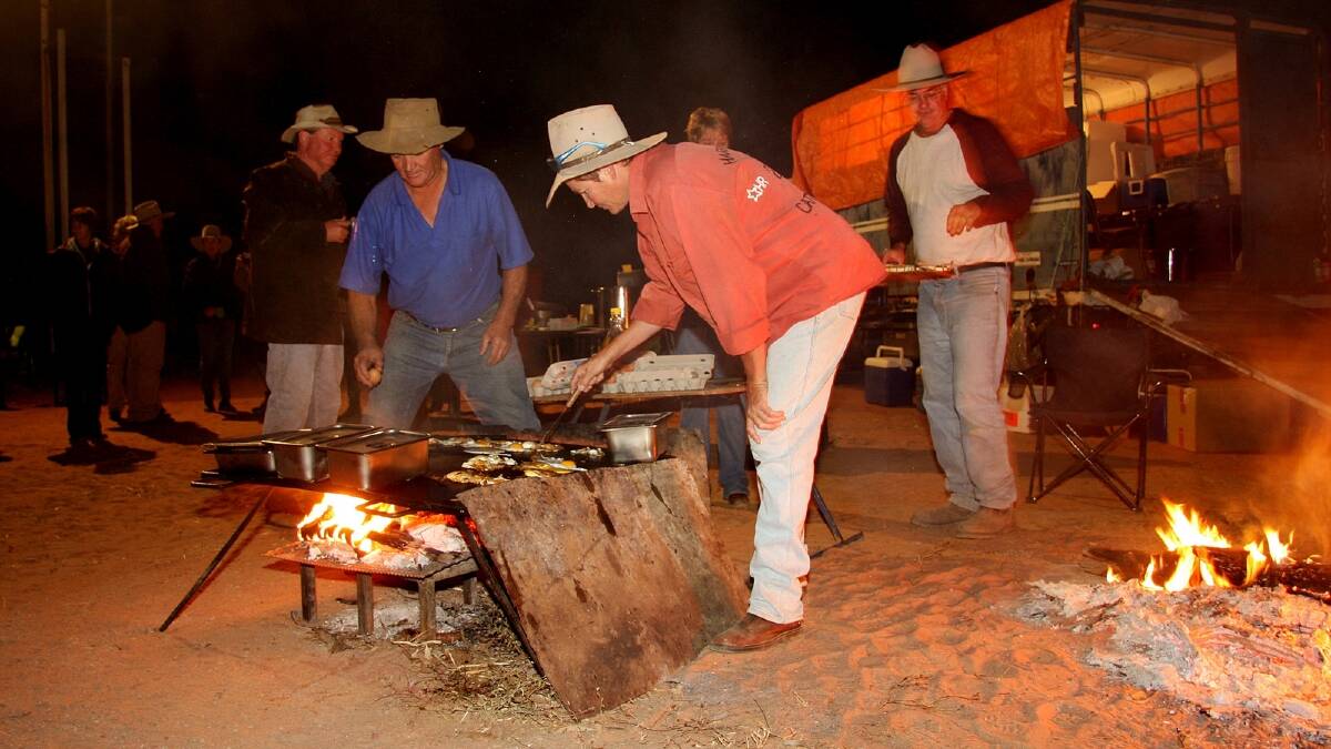 Donna Winters cooking up a feast on a previous Harry Redford Cattle Drive.