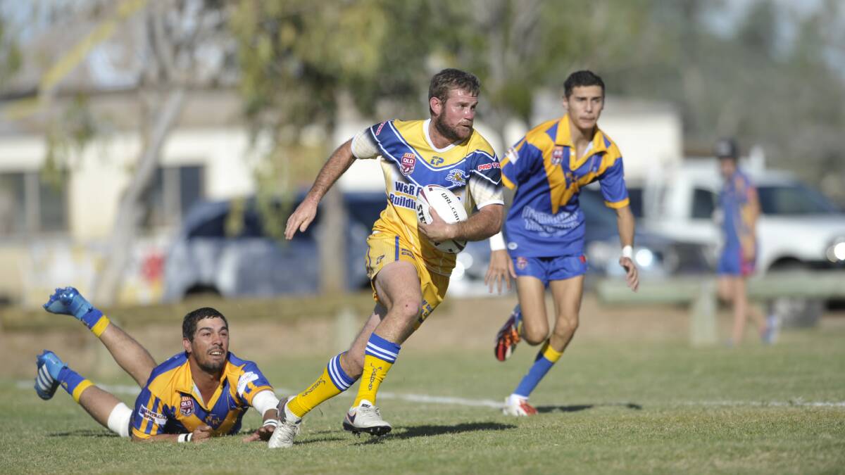 Back in play: Liam Thurecht in action for the Ilfracombe Scorpions. Photo: Sam Rutherford, Longreach Leader.