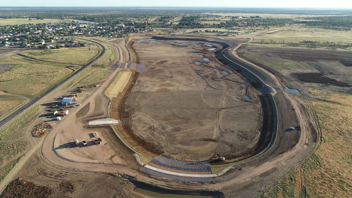 An aerial view of the completed lake before any water began flowing. Pictures supplied.