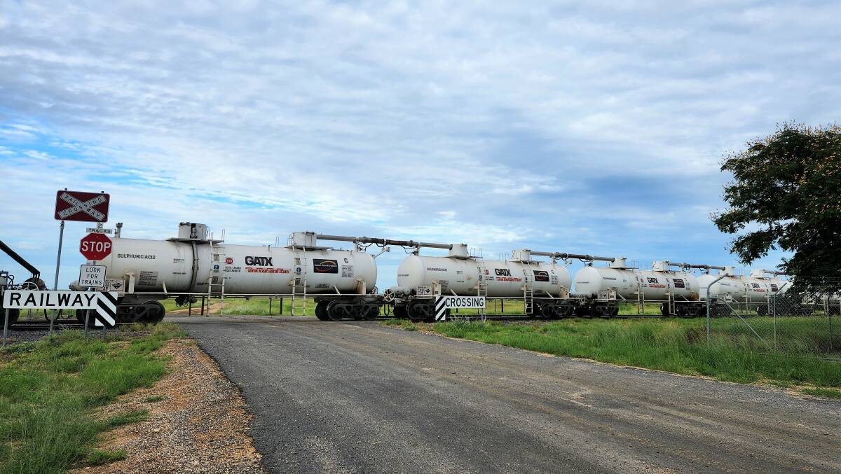 Incitec Pivot trains are a familiar sight on the railway line that passes through Richmond. Picture: Sally Gall