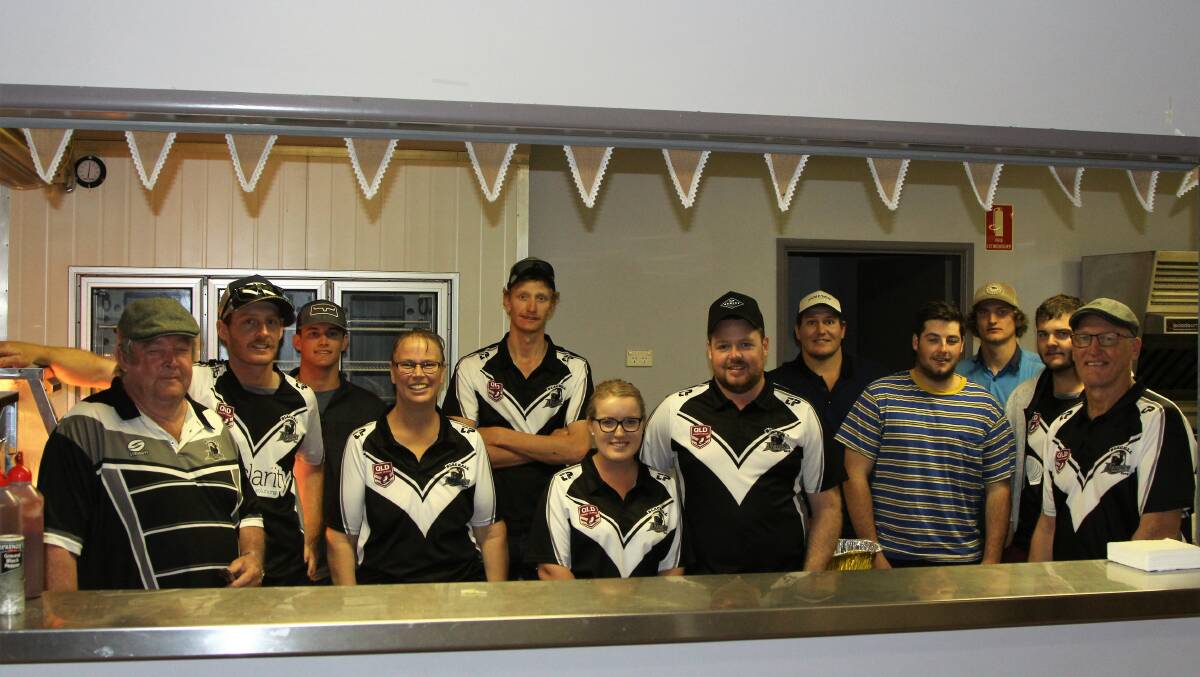 The Blackall Magpies club continued its record of community service when it served up Thursday's evening meal for the 329 Solos at the showgrounds.