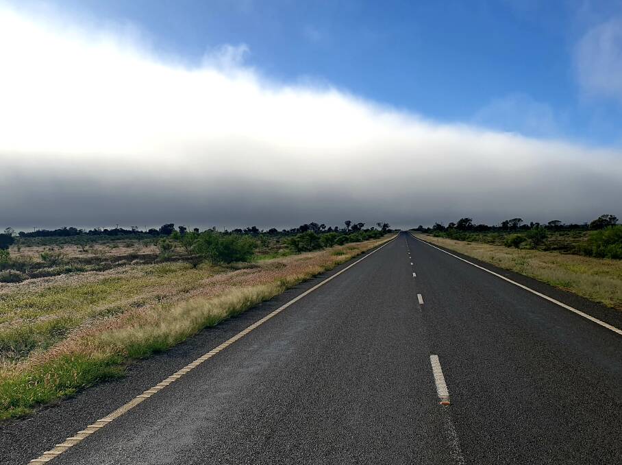 Rolling foggy rain has been a common feature of the landscape across much of central and southern Queensland this May. Pictures: Sally Gall