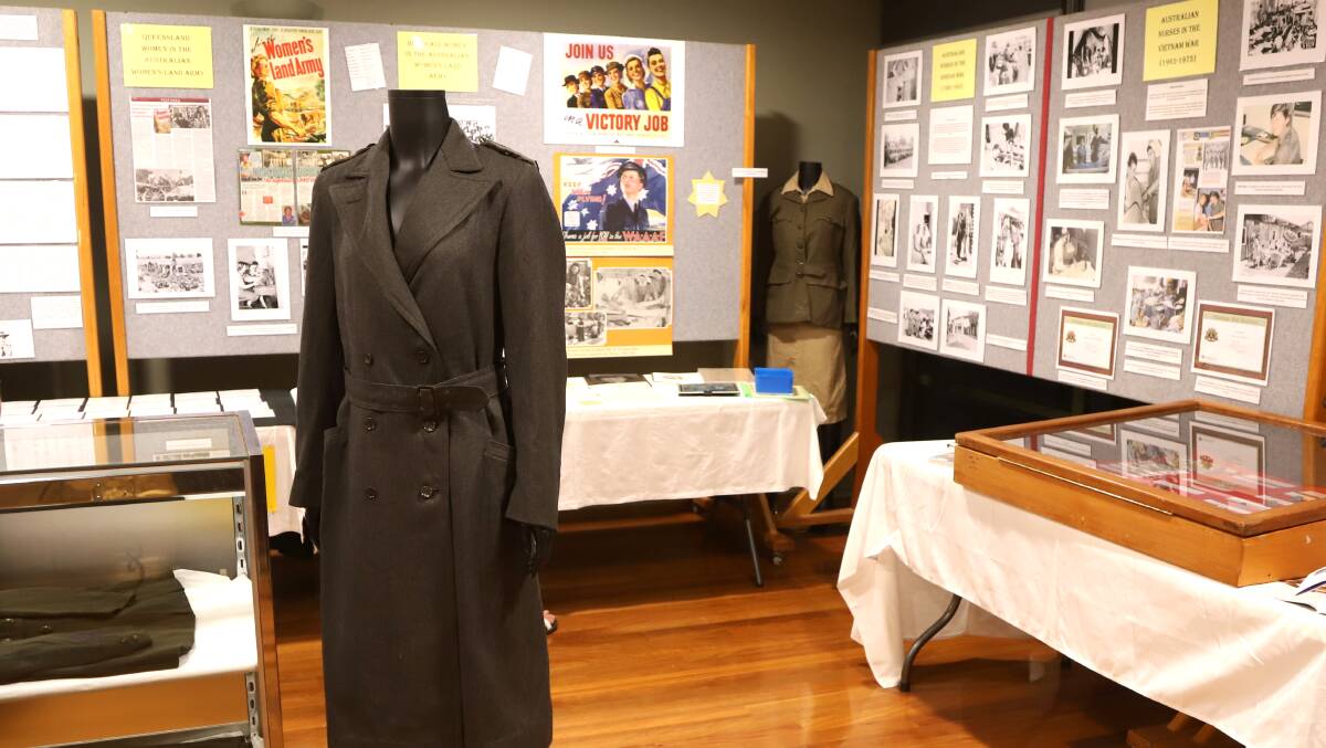 Part of the display detailing the 45 Blackall women who have served in the defence forces, open for the Remembrance Day weekend. Picture: Sally Gall