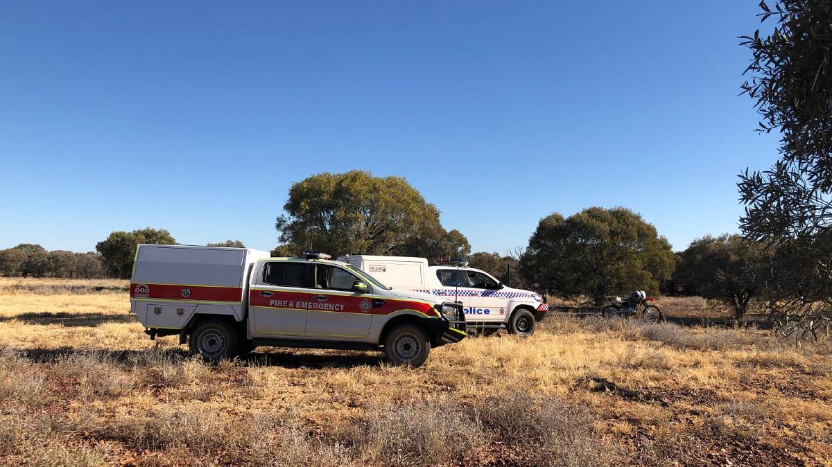 Police and emergency services were called to the scene of the accident 65km south of Isisford. Picture supplied.