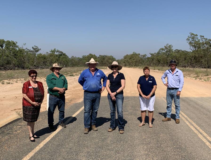 Scott Buchholz with Tablelands and Mareeba Shire Council members inspecting the Ootann Road on his recent visit. Picture supplied.