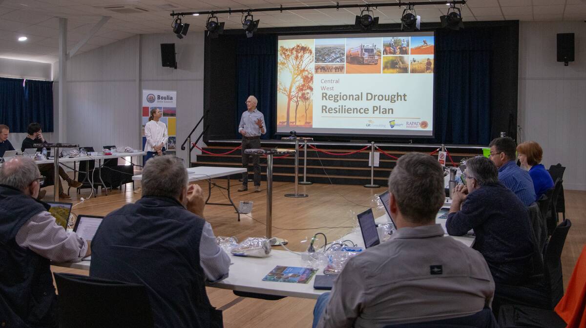 RAPAD mayors taking part in a drought resilience planning workshop at Boulia. Picture supplied.