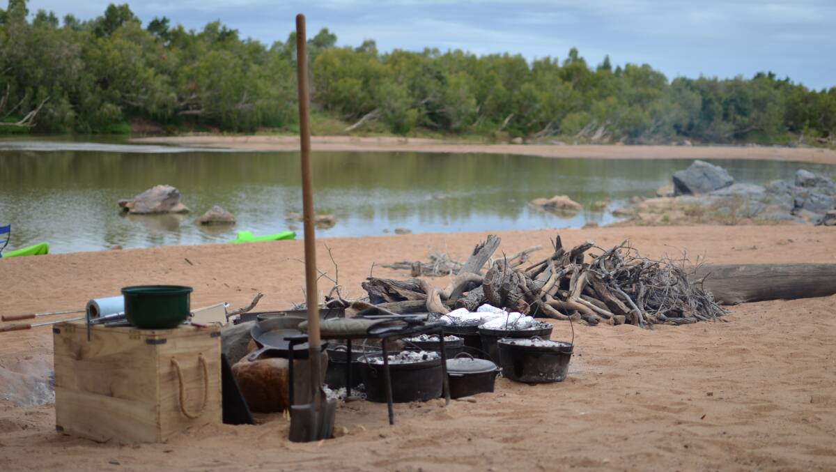 One of the campsites on the Survivor set in the Charters Towers region. Picture supplied.