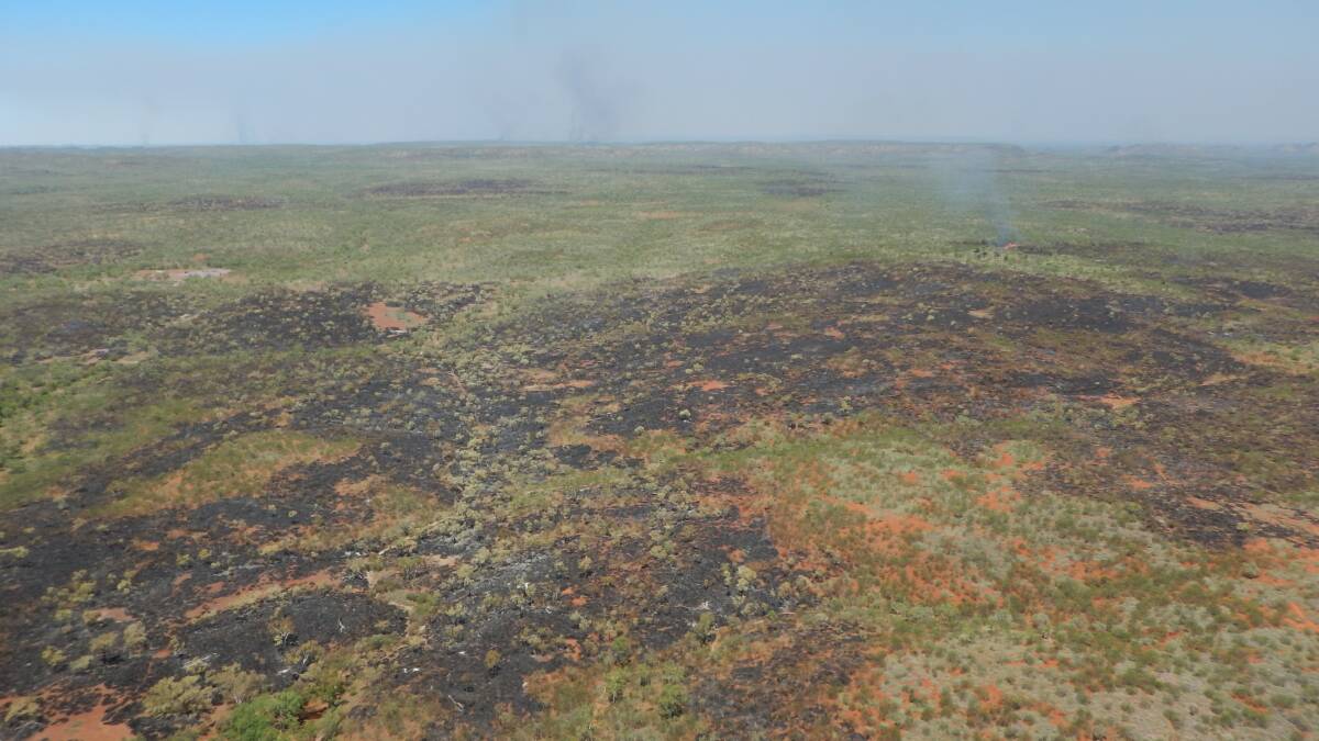 Another view of the burn-off in the rugged country north of Mount Isa. Picture - Southern Gulf NRM.