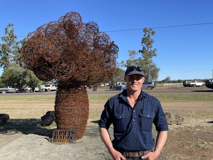 Daniel Ferry with his award-winning Romas Rustiest Bottle Tree. 