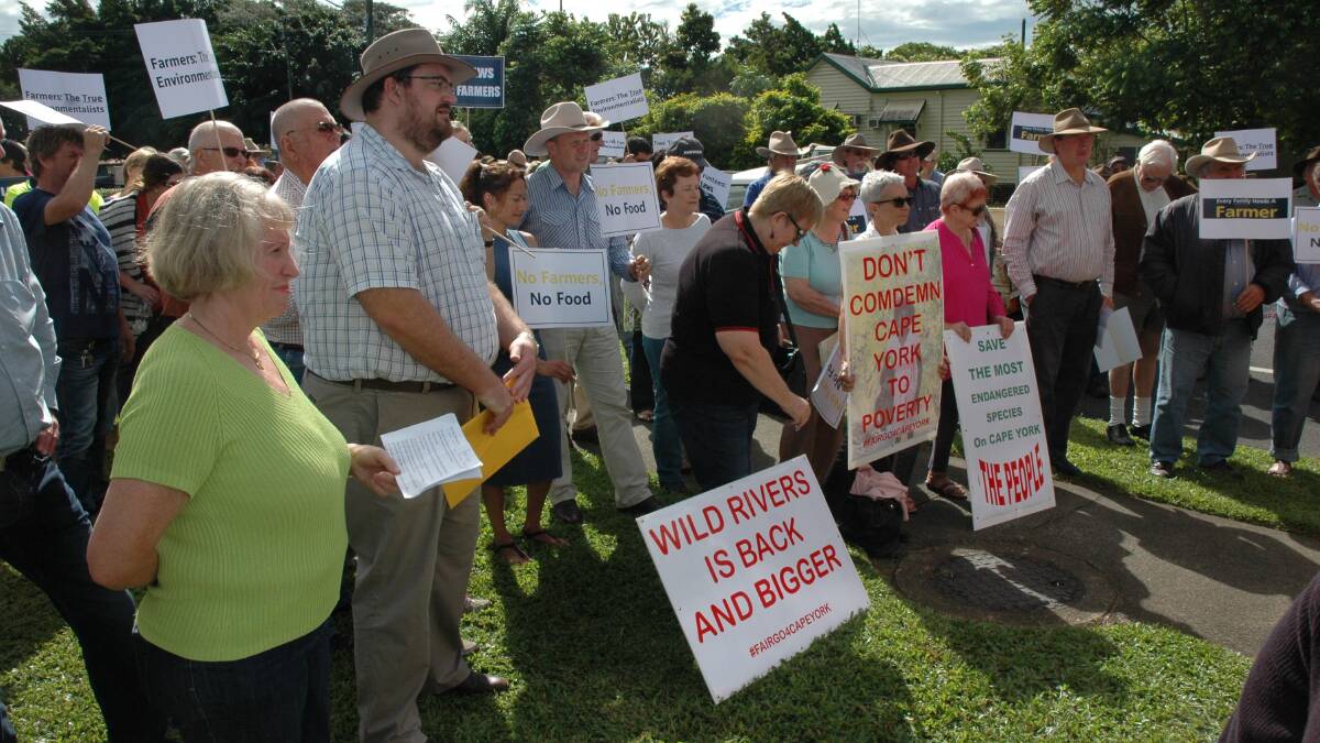 Farmers spoke out against proposed changes to the vegetation management laws at a rally in Cairns on the weekend. 