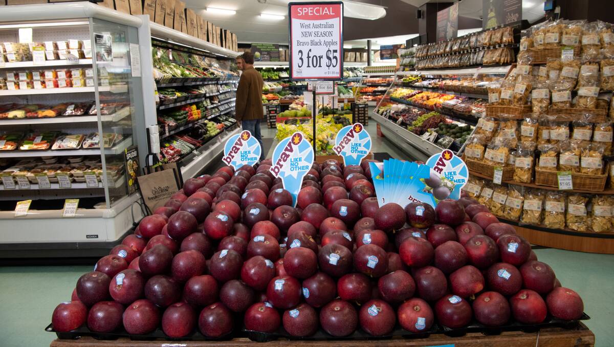 STOCKED: WA-bred Bravo Apples will be available until October. 