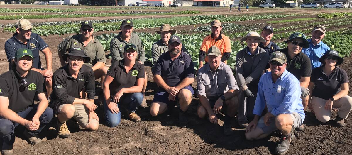 PLANTING: Representatives from international seed companies starting the planting for the 2021 Lockyer Valley Growers Expo to be held in June. 