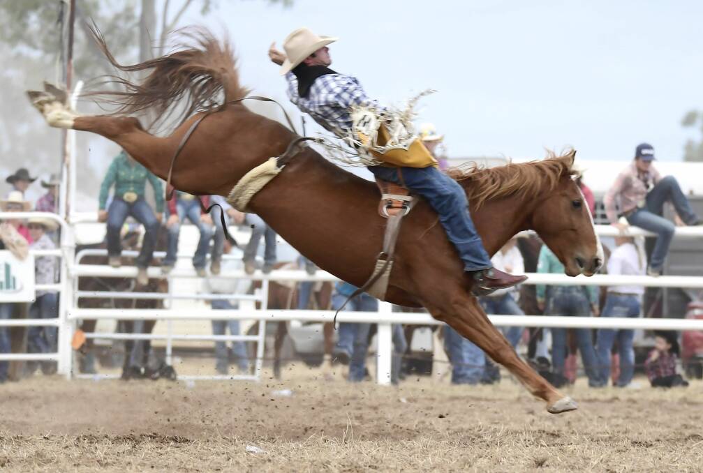 David Worsfold is currently fourth in the bareback bronc ride. Picture: Dave Ehtell