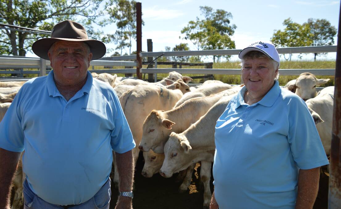 Harold and Pam Dwyer had a successful day winning both champion pen and reserve champion pen of females at Monto’s Annual Charbray feature sale.

