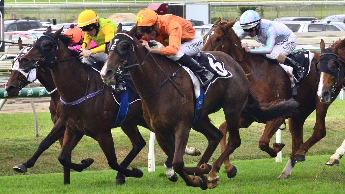 Former North Queensland sprinter Tyzone (orange colours) ridden by Blake Shinn wins last year's Group 3 BRC Sprint at Doomben. This year's BRC Sprint on Saturday, May 9, is one of only 15 black-type races programmed in Queensland. Picture: Racing Queensland