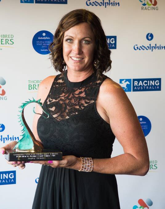 Winner of the 2016 Stud and Stable Staff Award Dedication to Racing was Hayley Nichols, Kelly Schweida Racing, Brisbane. Picture: Godolphin 
