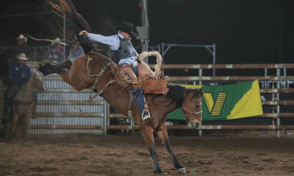 Mitchell cowboy Greg Hamilton will be one to watch in the saddle bronc. Picture - Barry Richards Photography.