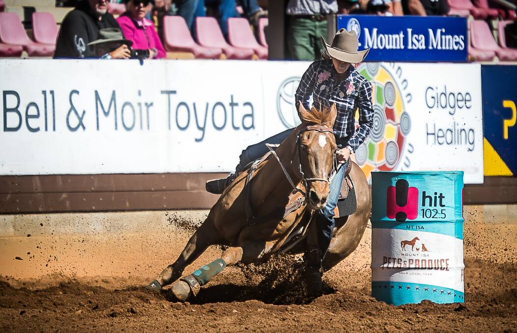 Chantel Huddy goes into the national finals as standings leader in barrel racing. Picture: Stephen Mowbray Photography
