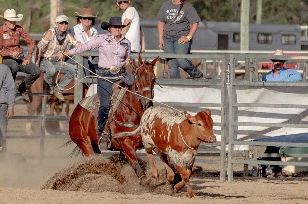 Jorja Iker set a new national finals record of 1.85 seconds in breakaway roping. Picture: C & K Photography