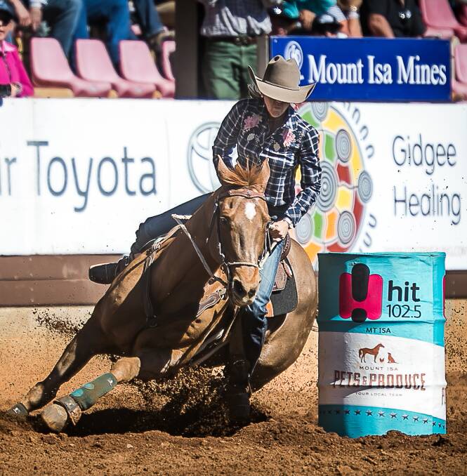 Chantel Huddy has topped the standings in barrel race. Picture: www.stephenmowbrayphotography.com