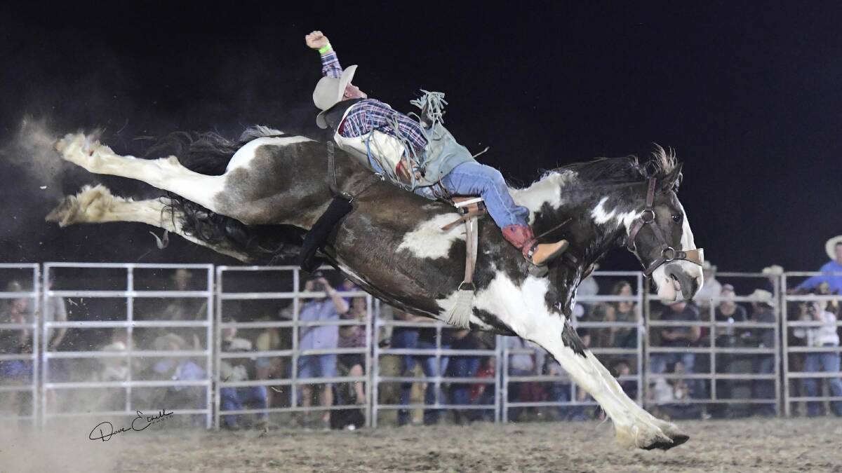 Charters Towers cowboy Deon Lane on Lofty. Picture - Dave Ethell.