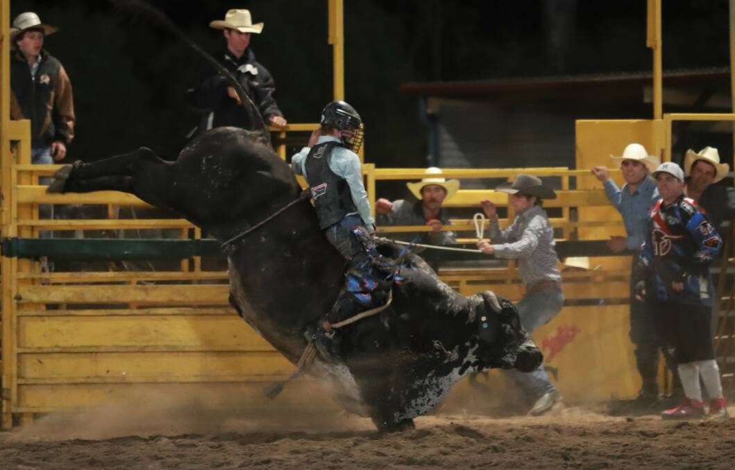 Victoria's Joe Down will compete in the bull ride at Bowen on Saturday. Picture: Barry Richards Photography
