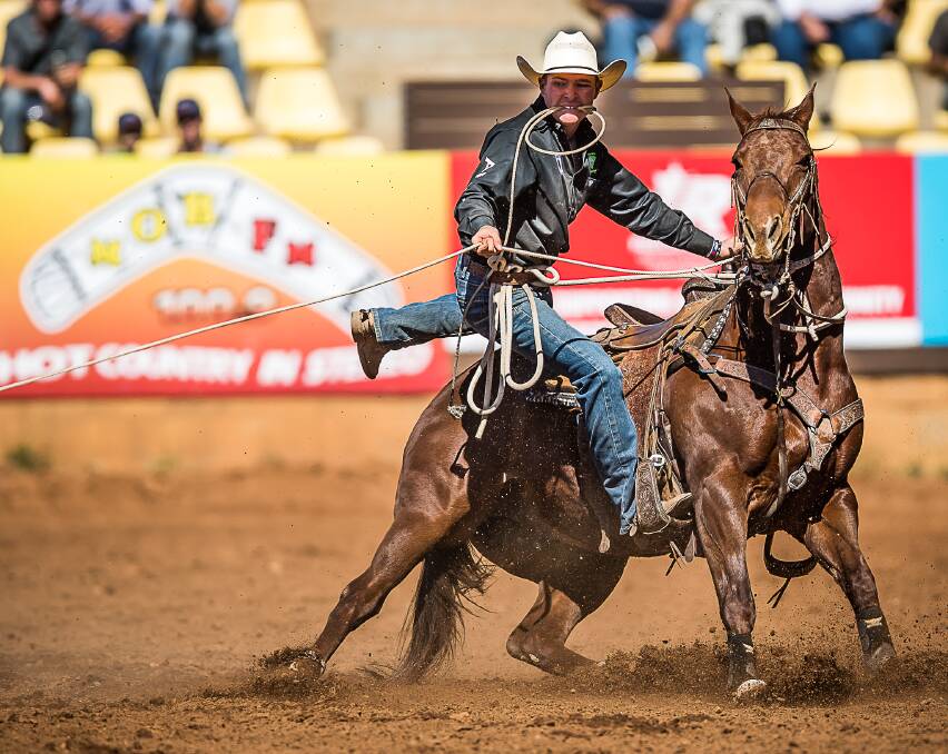 Campbell Hodson will compete in the rope and tie, team roping and steer wrestling. Picture: Stephen Mowbray Photography 
