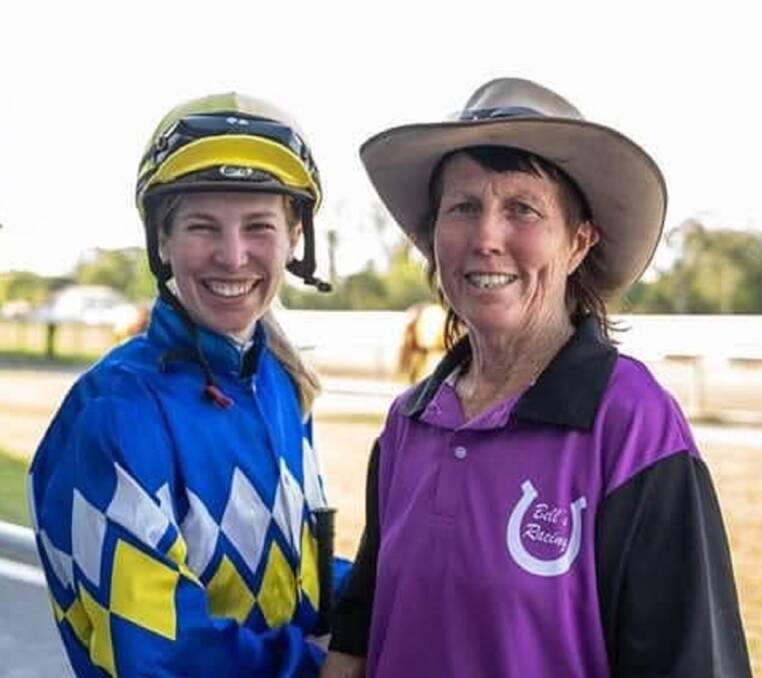 Jockey Elyce Smith (left) and trainer Glenda Bell. Picture: On The Bit
