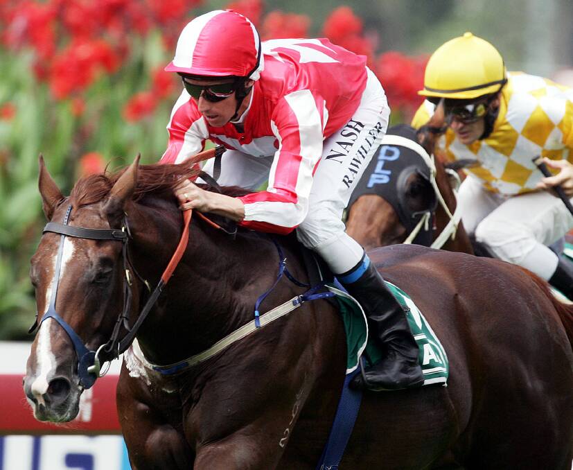 SUPER-SIRE: Written Tycoon winning at Rosehill in March, 2005. He sired 'six of the best' during his one season in Queensland in 2012. Picture: Jenny Evans 


