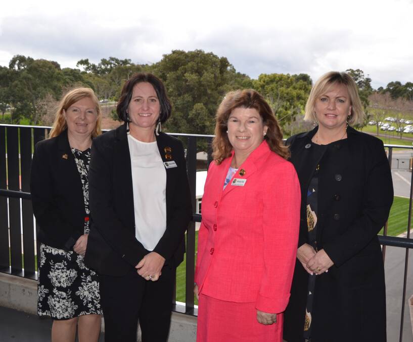 BIG ISSUES: ICPA federal council members secretary Suzanne Wilson, Darwin, newly-elected president Alana Moller, Clermont, Qld, immediate past president Wendy Hick, Camooweal, Qld, and treasurer Lisa Slade, Flinders Ranges, SA.
