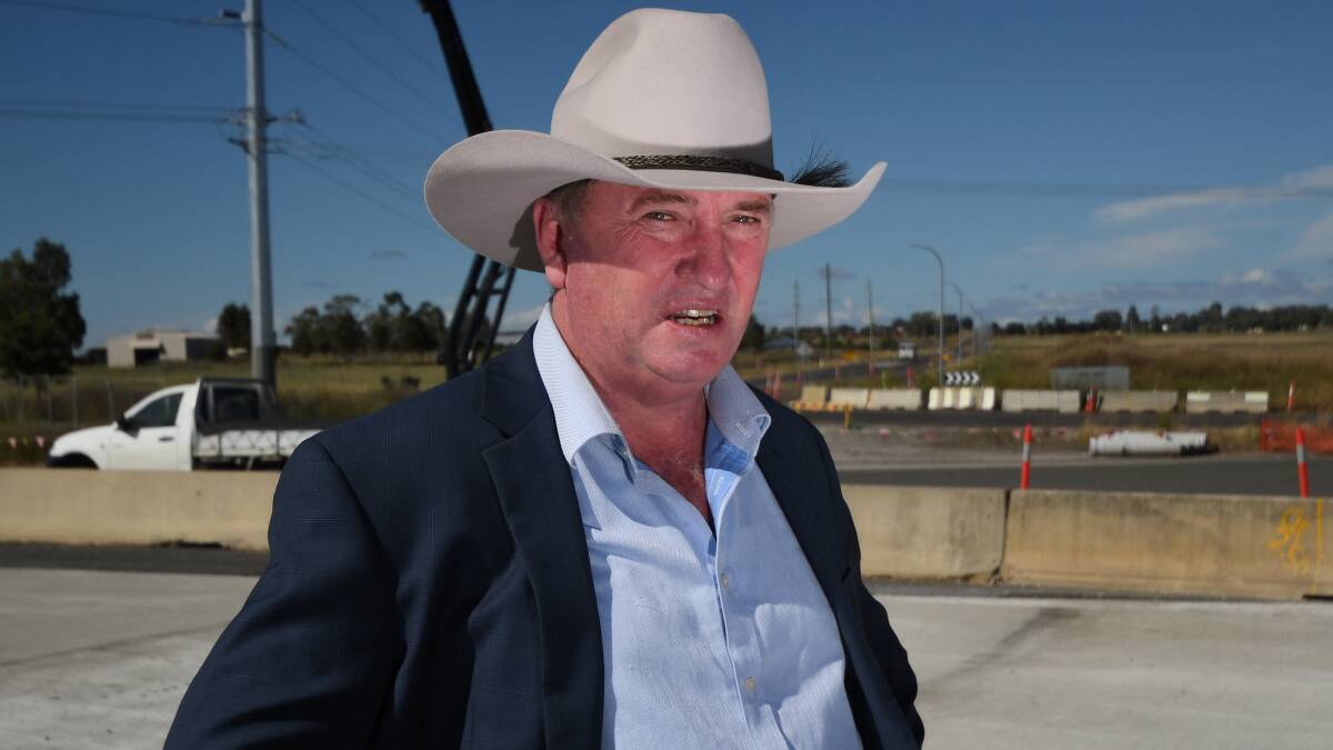 BOOST: Barnaby Joyce, pictured, and Prime Minister Scott Morrison have announced funding for the Hells Gate dam in North Queensland. Photo: Gareth Gardner