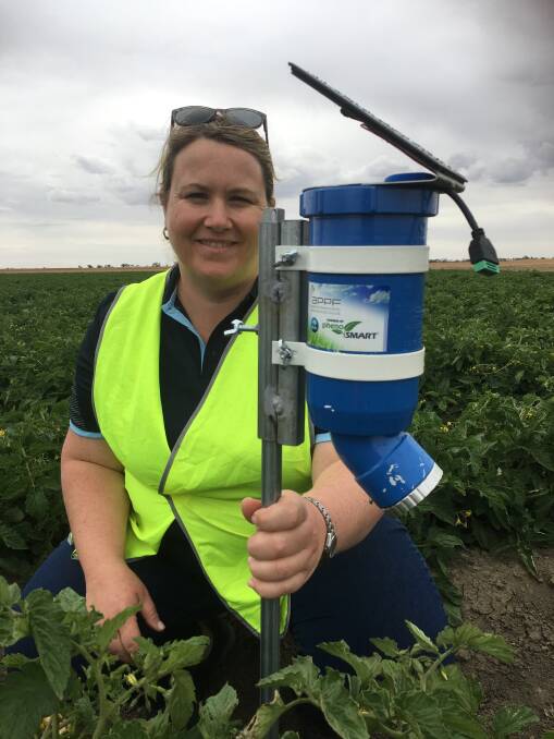 WISE LEADER: CSIRO team leader, Dr Rose Brodrick, with a proptotype WaterWise sensor. 