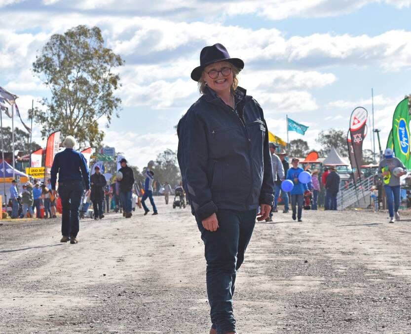 HAPPIER TIMES: ACM Events group manager, Kate Nugent, at last year's AgQuip field days. 