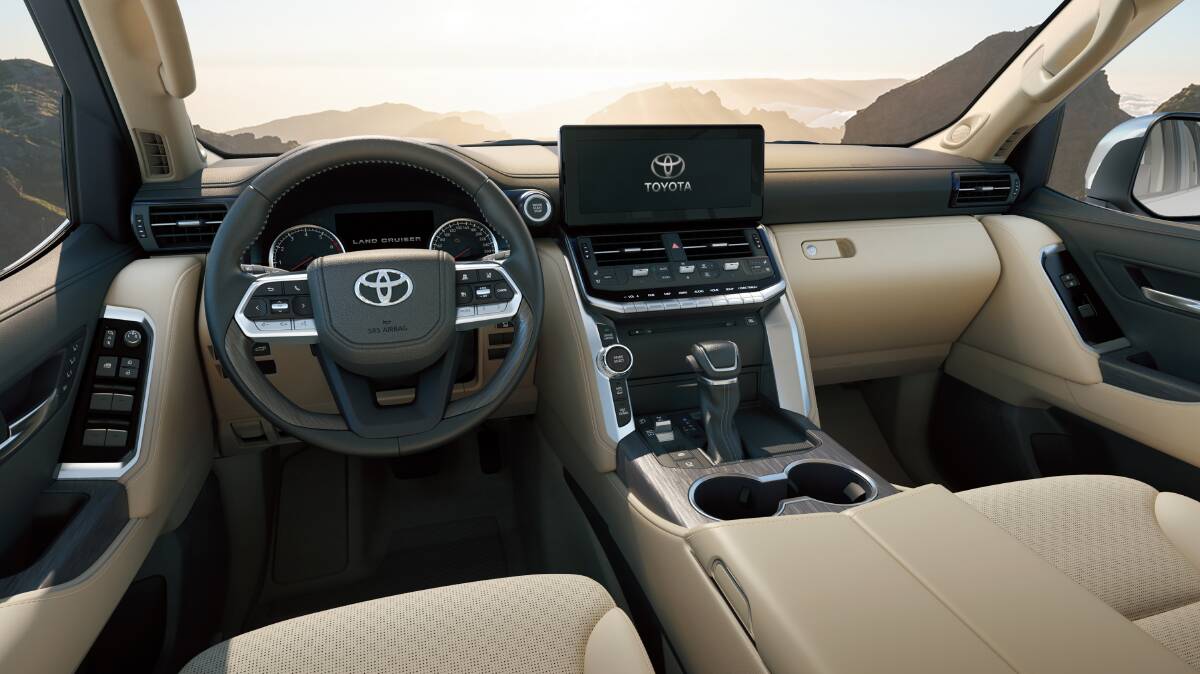 STYLISH INTERIOR: The plus interior of the new LandCruiser delivers classy comfort. 
