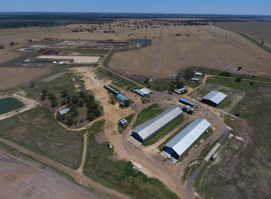 BIRD'S EYE VIEW: Some of the key infrastructure on Muttama Station west of Coonamble in Central West NSW. 