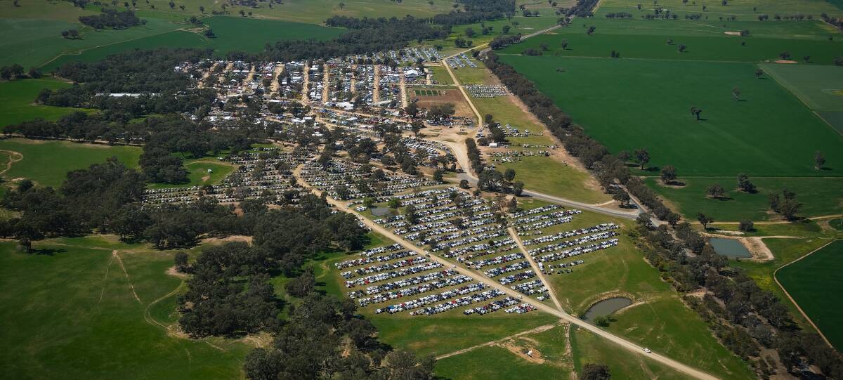 PACKED SITE: Organisers are expecting more than 850 exhibitors at this year's Henty field days. 