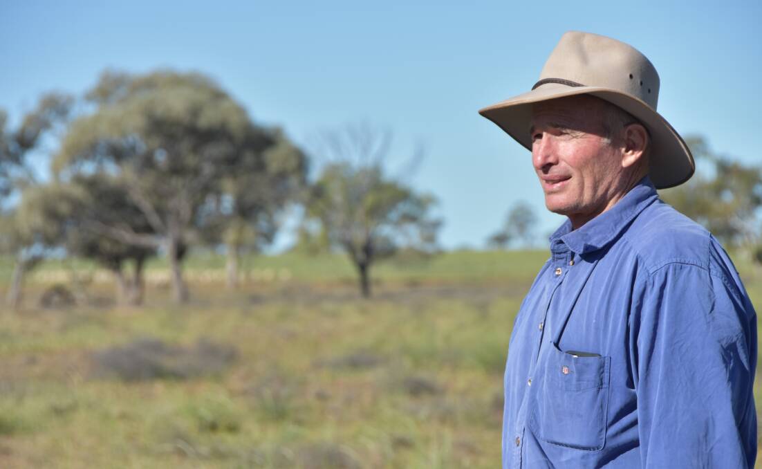 OPEN TO CHANGE: Western Queensland wool grower Jim King, who runs about 3400 head of sheep on his Willowen property south of Longreach. Photo: Steven Trask