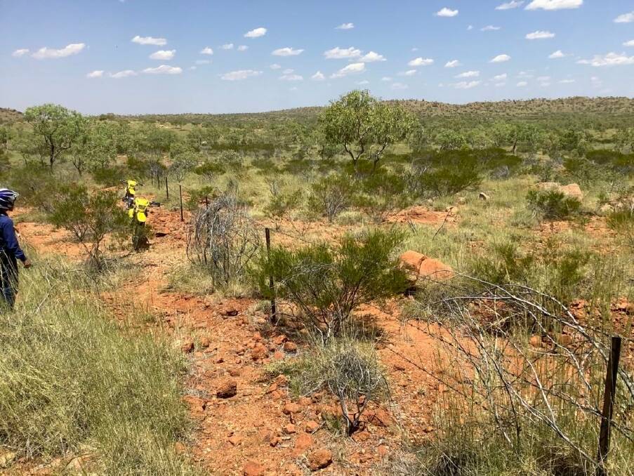 MOCS Rural investigators inspected a large pastoral property to investigate if the alleged expenditure relating to the grant claims had occurred. Photo: Qld Police 