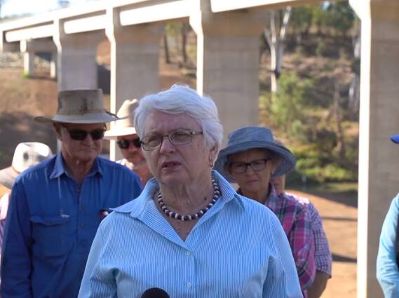 LEFT IN THE DARK: Local grazier Ann Kirk owns a grazing property on the western side of the Fitroy river, where the Rookwood Weir site is being constructed. 
