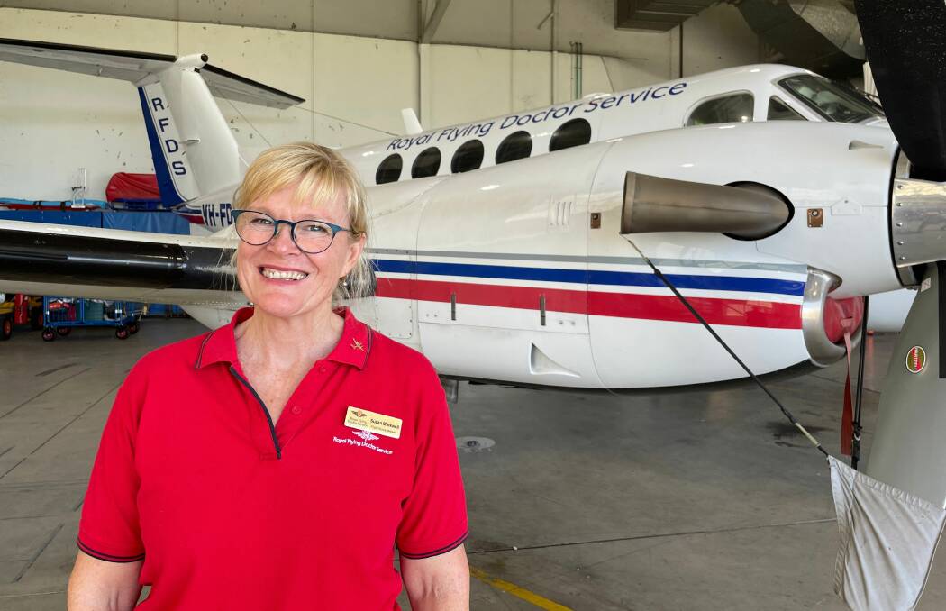 Susan Markwell, Cairns, is celebrating 30 years with the Rural Flying Doctor Service. Picture: RFDS