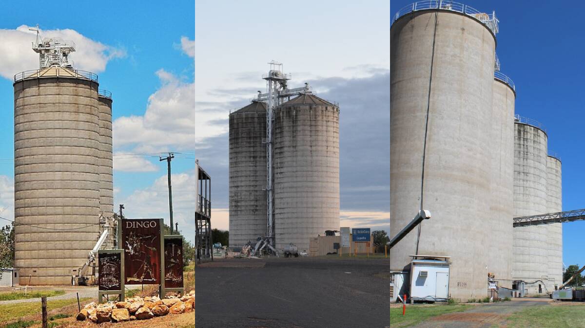 Grain silo receival sites at Dingo, Capella, and Springsure. File pictures 