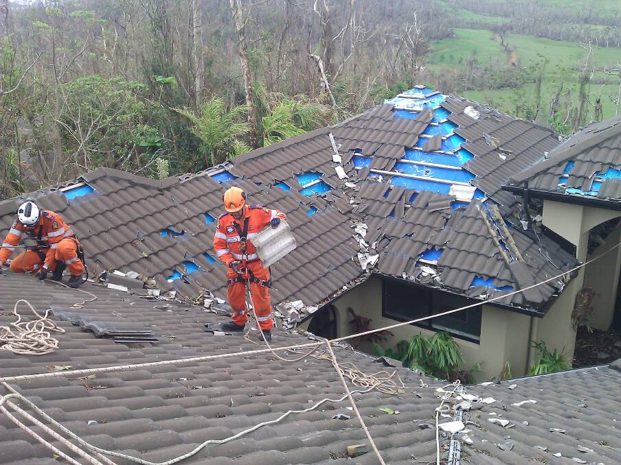 The SES responded to over 1000 people reporting significant damage to their homes. Picture: QFES