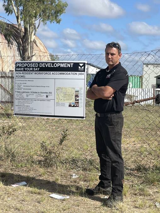 Concerned Millchester resident Shane Downs has launched an objection to council against the proposed non-resident workforce accommodation development. Picture supplied 