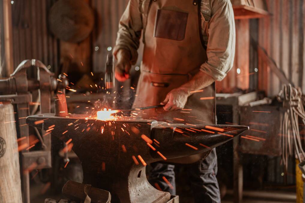 Ryan's love for blacksmithing began at an early age in his father's shed. 